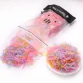 Élastiques à cheveux colorés pour filles 1000pcs couleurs gelée avec sachet - 1000 Pcs (Grande Taille/Sac) / Couleur Gelée