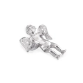 Collana con ciondolo ali di angelo in acciaio inossidabile argento per uomo e donna - Stile Angelo d'Argento (KP94746-BDJX)