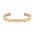 18k gold plated stainless steel cuff bracelet with sparkling star-shaped zircon inlays - 6#-Starburst Micro Paved Cuff