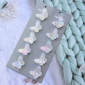 Close-up of 5-piece gradient butterfly hair clips on Princess handmade card display - 1# Large Butterfly Hair Clips - 10Pcs Set