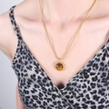 P1487 - Golden Tiger's Eye Necklace - 50cm