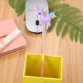 Δημιουργικό στυλό gel μονόκερος με 3D φιγούρα και πολύχρωμο μελάνι διαβάθμισης - Μοβ Πόνυ