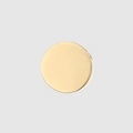 Detailed view of a polished golden stainless steel round charm pendant for DIY jewelry - Round Style (YP25281)