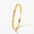Style Double Rainure Pavé Zircon (A945) / Or