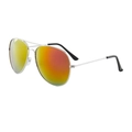Silver Frame Red Mirror Lens