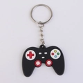 Portachiavi classico nero a forma di controller con tasti colorati e anello metallo - Nero