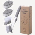 Hydraulic kitchen dish brush set with long handle and replaceable sponge heads - 1 Handle + 2 Brushes + 2 Sponges (Boxed)