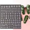Holographic laser cherry blossom nail stickers TH-1035 with cherry petal designs - TH-1035 (Holographic Cherry Blossom)