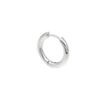 Boucles d'oreilles créoles minimalistes en argent avec finition polie et fermoir - Style Boucles d'Oreilles à Fermoir / 2.5*8mm / Couleur Acier