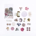 Roze en paarse PET stickers set met schattige teddyberen en florale naaimotieven - Handgemaakte Geschenken