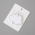 Cloud shaped sticky notes with minimalist black outline and Japanese style backing card - Cloud