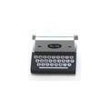 Miniature vintage typewriter memo holder in black and white with a classic QWERTY keyboard - Typewriter - Black