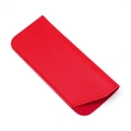 Thickened red lychee grain leather sunglasses pouch with portable slip-in opening - 157mm*65mm / Red