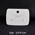 White cardboard jewelry display card 5.6x4.1cm for earrings and necklaces - 5.6*4.1cm / 100 Cards