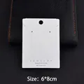 White jewelry display card 6x8cm for earrings and necklaces with 925 silver post text - 6*8cm / 100 Cards
