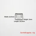 Godet carré en métal pour maquillage, dimension 26,9x26,9x3mm, capacité de 1,5g - Godet en Aluminium Carré (26.9x26.9mm)