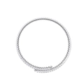 Exquisite silver-toned marquise-cut crystal necklace with a wrap-around luxury design - Platinum Plated Choker / White/Silver