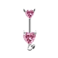 White Gold Plated Pink Zirconia
