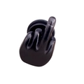 Edgy black middle finger gesture stud earring in polished finish for men and women - Black