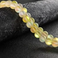 Perle tonde opache con effetto polarizzato giallo-verde per gioielli fai da te - 6mm/Circa 62 pezzi / Giallo