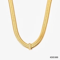 P1502-golden White Zircon Necklace