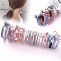 20-piece elastic hair tie set with pearls and ribbons in a clear storage tube - 14# Bowknot Mixed Color 20-piece Set