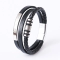 Multi-layer Modern Leather Buckle / Black 04