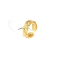 Detail van de 18K vergulde infinity ring met een breedte van 0,74 cm en texturen - Infinity Symbool Gedraaide Stijl (YYR023052) / Goud