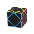 Skewb puzzle cube with carbon fiber texture stickers and colorful ABS plastic frame - Carbon Fiber Series / Carbon Fiber Skewb