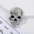 1# Silver Vintage Carved Skull