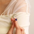 Minimalist 18k gold plated stainless steel ring with a heart-shaped blue zircon stone - US 6 / Gold Plated Blue Zirconia
