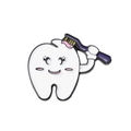 Pin de esmalte de diente divertido con cepillo violeta y espuma rosa, accesorio de dibujo - Estilo Cepillado de Dientes (XZ8306)