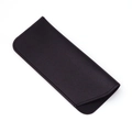 Portable black thick faux leather sunglasses pouch with sleek sleeve opening design - 157mm*65mm / Black