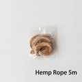 Natural brown hemp rope 5m length for DIY gift packaging and crafts in a clear bag - 5m Jute Rope