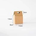 Brown kraft paper gift bag with die-cut handles, 14x8x13cm size for festive packaging - Medium Gift Box
