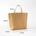 Brown kraft paper gift bag with metal rivets and size dimensions 27x28x10 cm - Medium Gift Bag