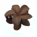 Matte dark brown flower hair claw clip with durable spring and strong grip finish - Matte Bauhinia Flower Claw [Coffee]