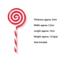 Red and white spiral acrylic lollipop ornament with hanging hole, 13cm Christmas decor - 13cm Single Piece / Red and White Lollipop