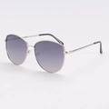 Lunettes aviateur monture dorée tressée et verres dégradés violets élégants - Monture Argent Verres Gris Fumée