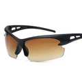 Outdoor cycling sports sunglasses with black matte frame and brown gradient lenses - Gradient Brown
