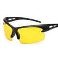 Outdoor sports cycling night vision glasses with black matte frame and yellow lenses - Night Vision