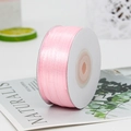 3mm pink double-sided satin ribbon roll for gift wrapping and DIY crafts - One Roll 91 Meters Long / Pink (04#)