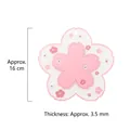 Sottopentola in PVC resistente al calore a forma di ciliegio, 16cm di diametro e 3,5mm - Medio (16cm) / Rosa