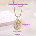 White Rose Pendant Necklace N04368g