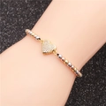Pulsera de cuentas tricolores con dije de corazón infinito y circonitas para mujer - Corazón de Circonita Blanca
