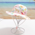 Cappello da pescatore rosa per bambini con stampa fenicottero e ananas - Fenicottero (Rosa)