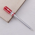 Creative screwdriver-shaped ballpoint pen with a magnetic red and silver handle design - Red Screwdriver