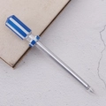 Creative blue and silver screwdriver shaped ballpoint pen with magnetic handle design - Blue Screwdriver