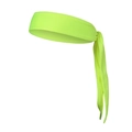 Neon yellow breathable mesh sports headband with adjustable tie design for running fitness - Yellow