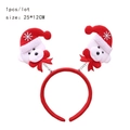 Kerst hoofdband met witte pluche beren, rode hoedjes en strikjes, afmeting 25x12cm - Beer Veer Hoofdband